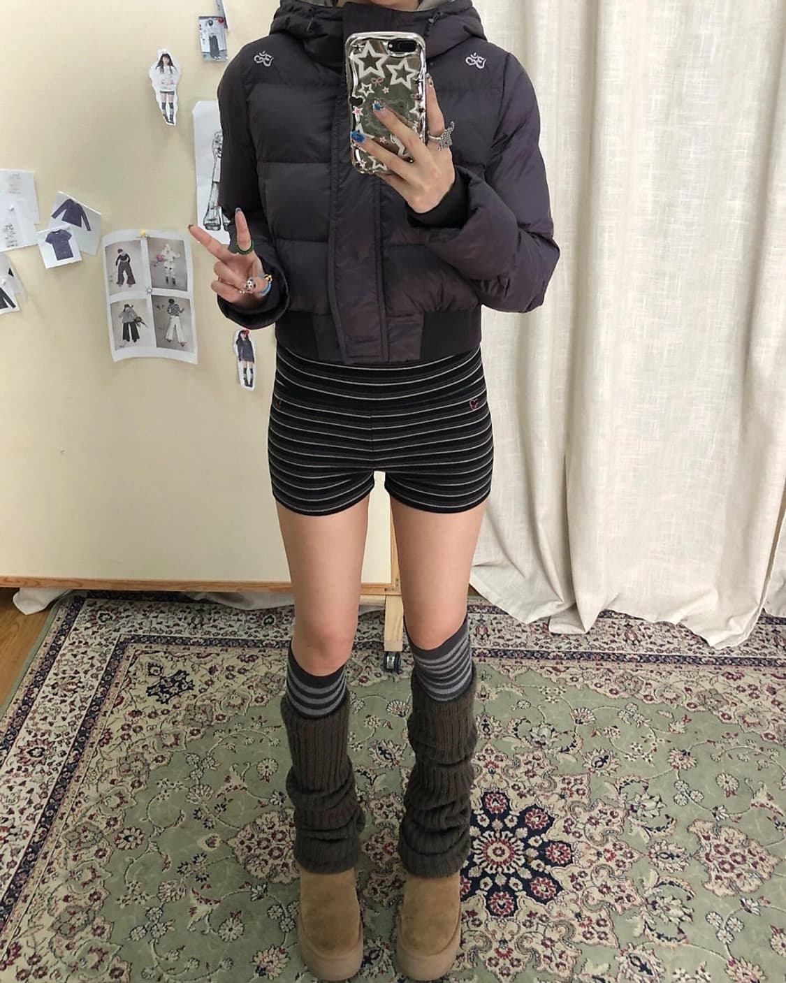 아치하라 achihara 코튼 숏패딩S사이즈 상품이미지3