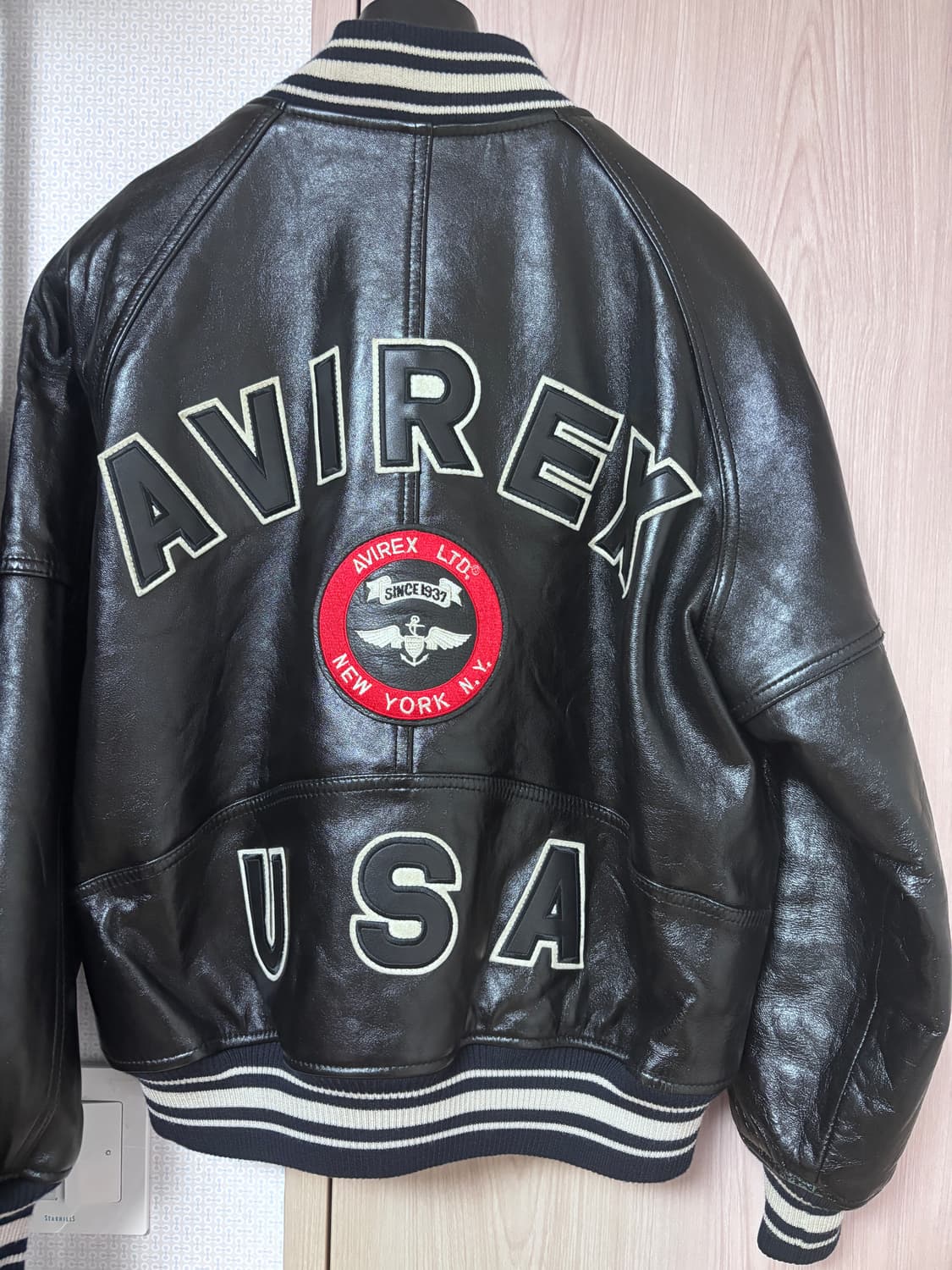 아비렉스 레더 아이콘 바시티자켓 상품이미지2