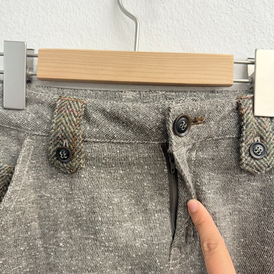 해리스트위드 harris tweed 울 캐쥬얼 미디 스커트 상품이미지5