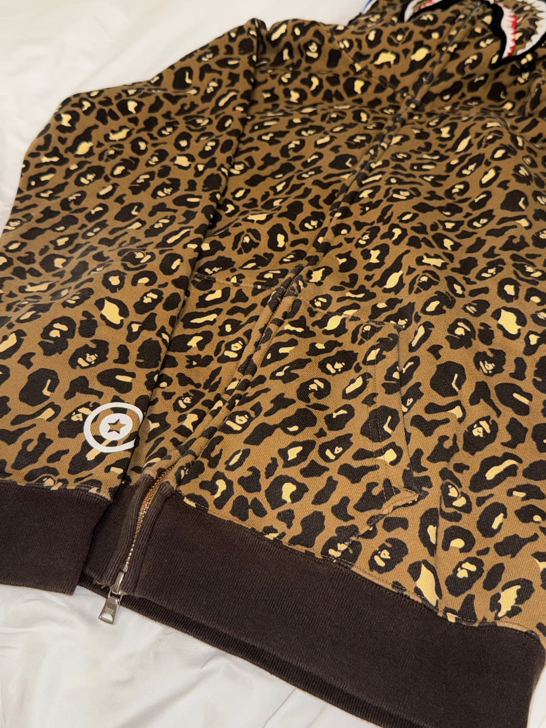 희귀 👑) 베이프 레오파드 호피 샤크 후드집업 상품이미지3