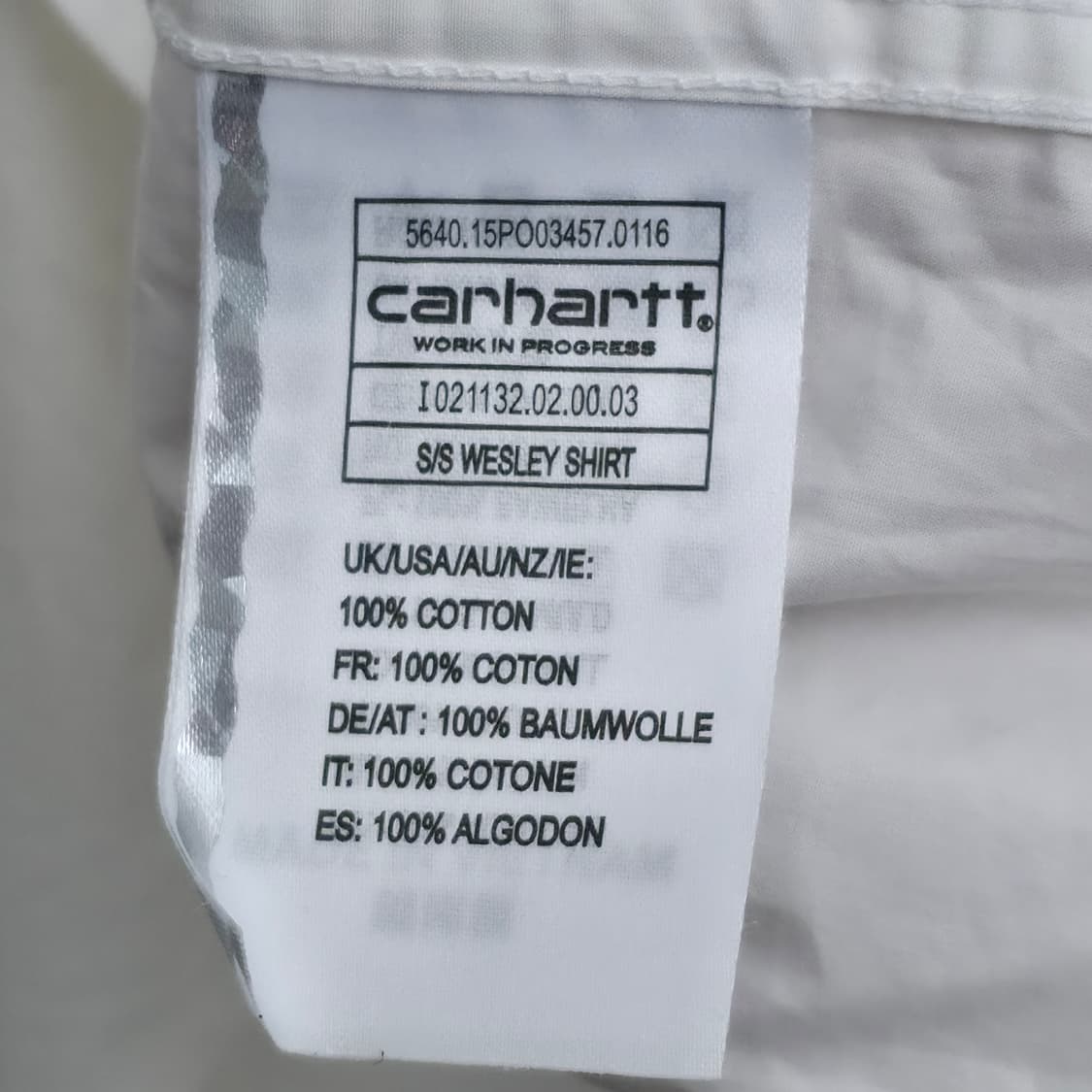 [M] 칼하트 wip 화이트 반팔 셔츠 상품이미지6