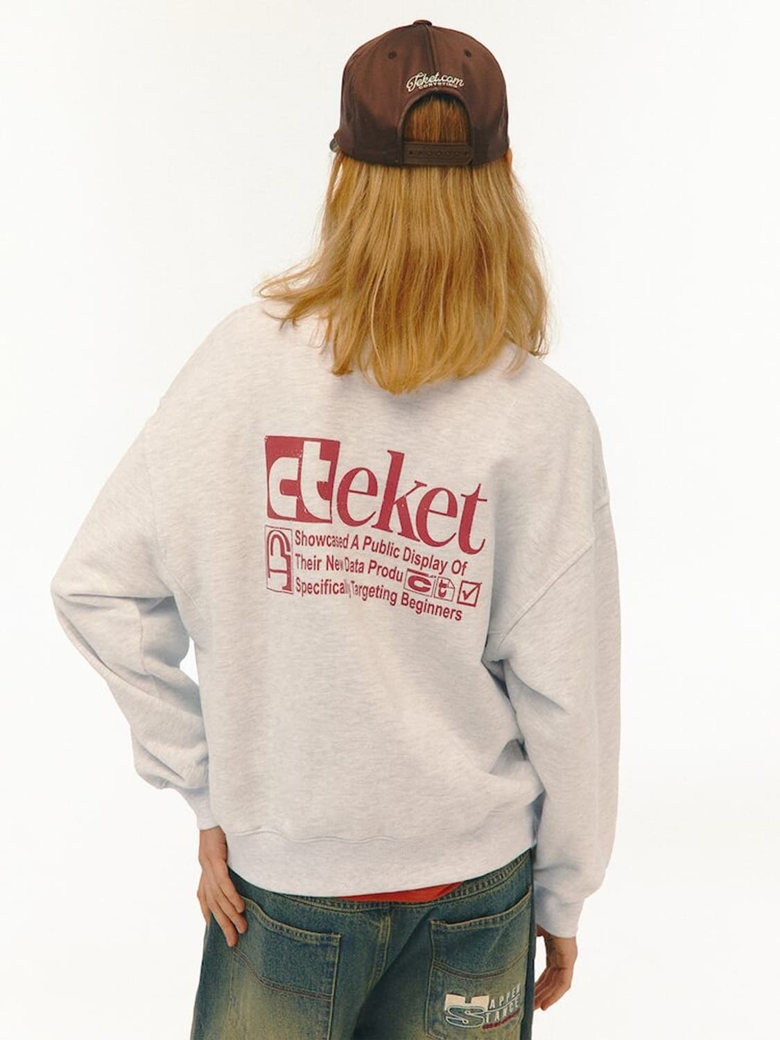 [M] 테켓 플랜 하프 집업 스웨트셔츠 멜란지그레이 상품이미지1