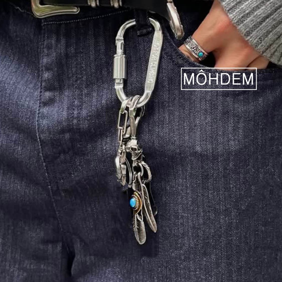 [Unisex] 터키석 팬던트 웨스턴 후크 키링 상품이미지1