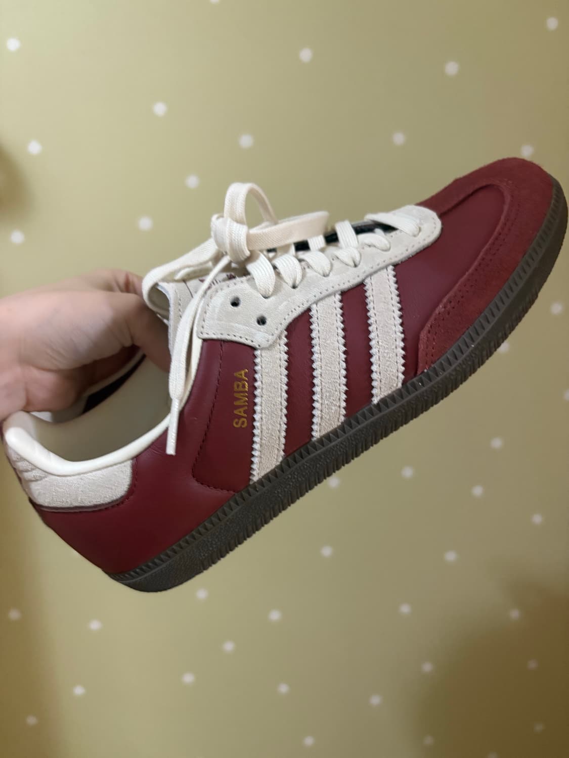 아디다스 삼바 OG 프리러브드 루비 크림 화이트 상품이미지2