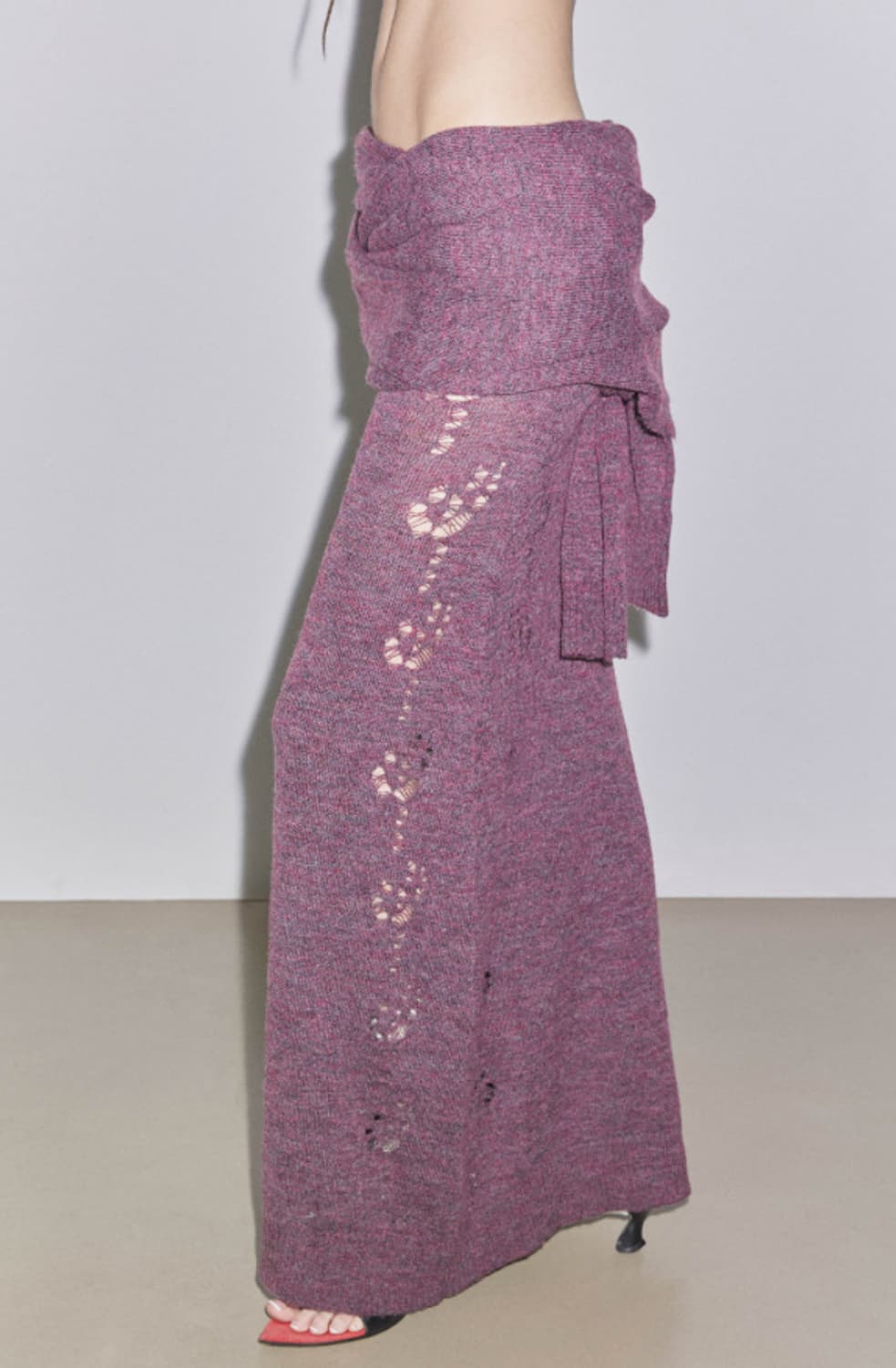 2way Shawl Maxi Dress Pale Green 상품이미지3