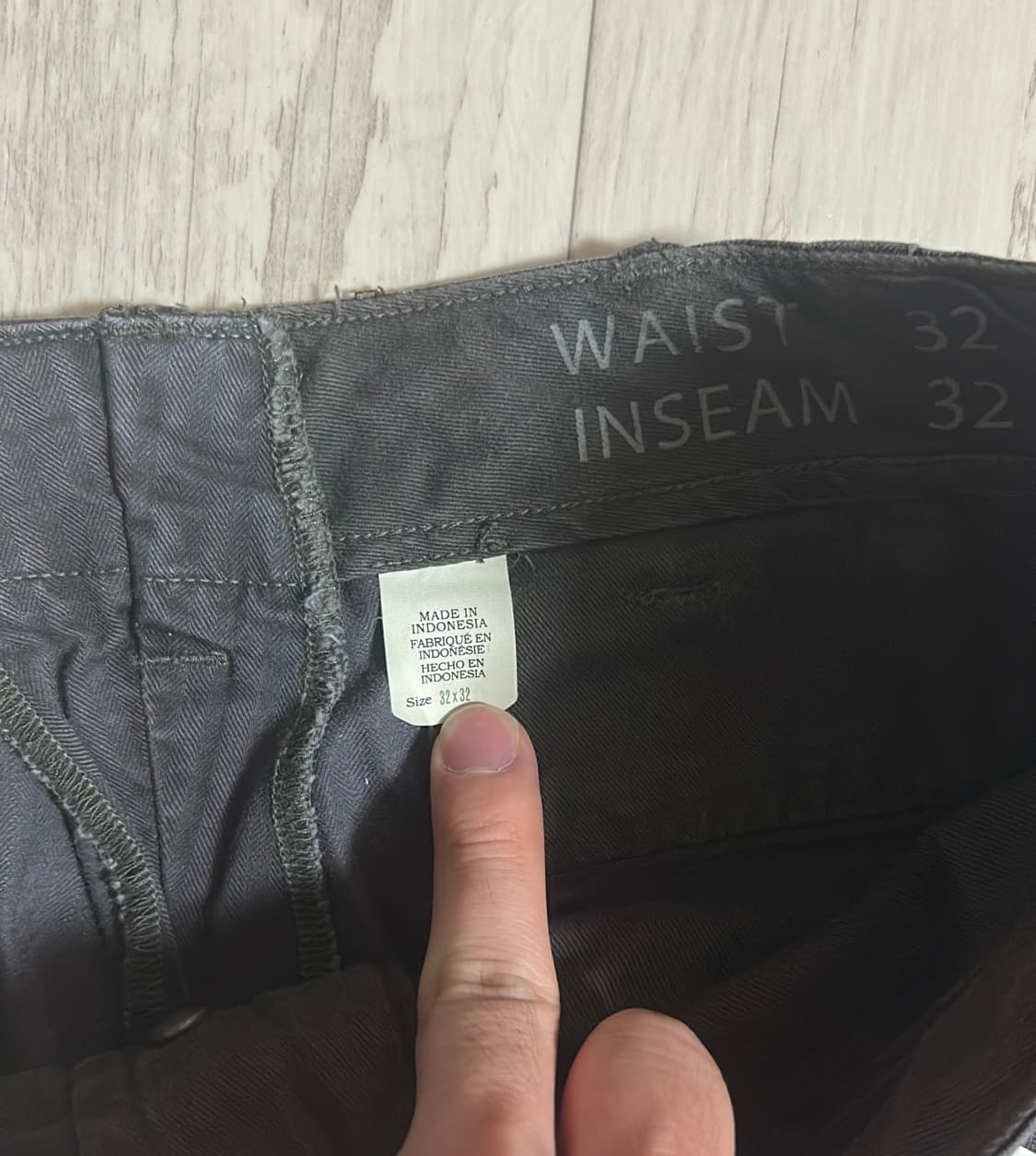 RRL 해링본 퍼티그 가먼트 다이 블랙 32x32 상품이미지2