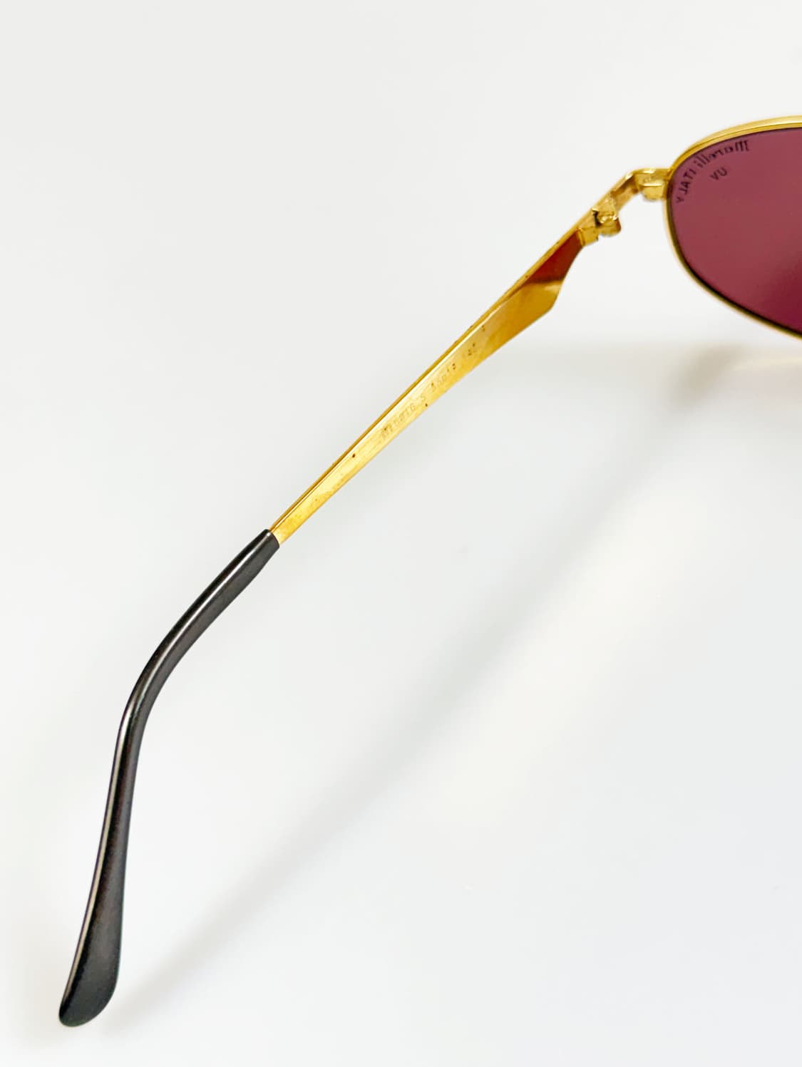 90s MARELLI 골드 슬림 보잉 메탈 프레임 빈티지 선글라스 상품이미지7