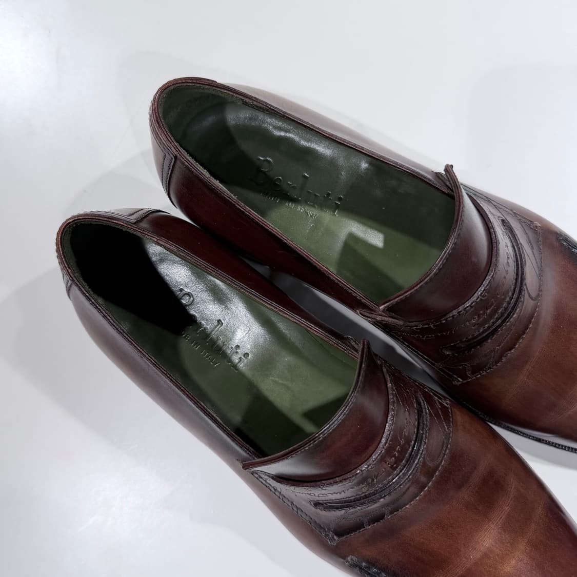 (A/7.5) / 벨루티 앤디 디메져 레더 가죽 로퍼 구두 다크 브라운 상품이미지8