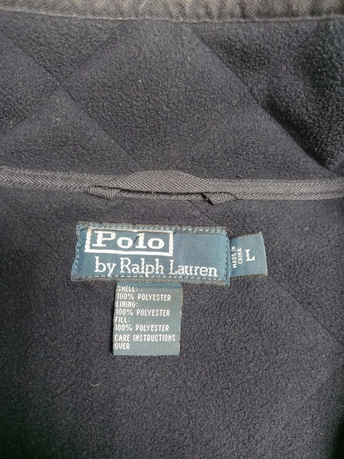 폴로 랄프로렌 네이비 퀼팅 패딩   L(실용105) 상품이미지3