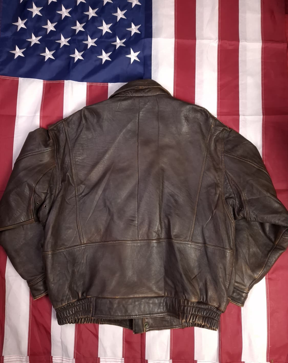 90's 일본판 ZUFLOLO 리얼레더 봄버 자켓 상품이미지8