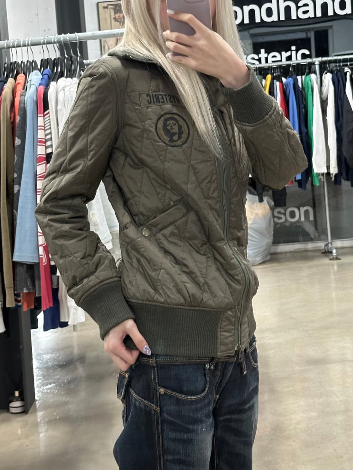 히스테릭 글래머 포켓 하이 투웨이 퀄팅 자켓 상품이미지1