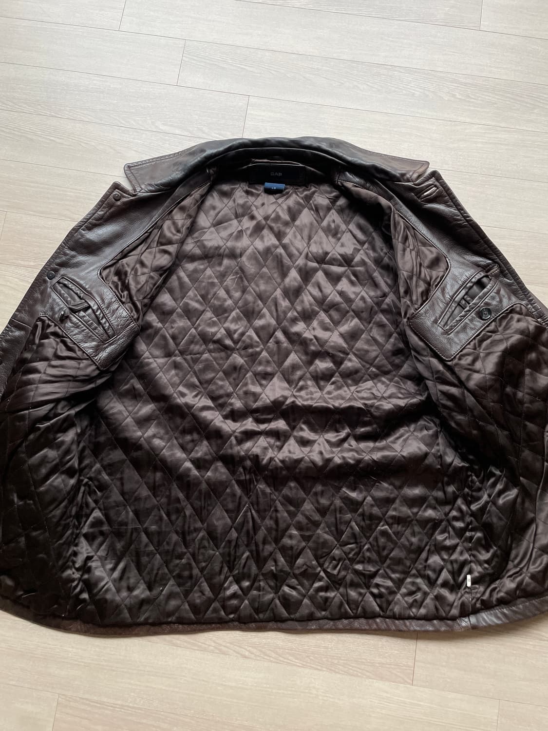 90s 올드갭 레더 카코트 브라운 gap carcoat 상품이미지5