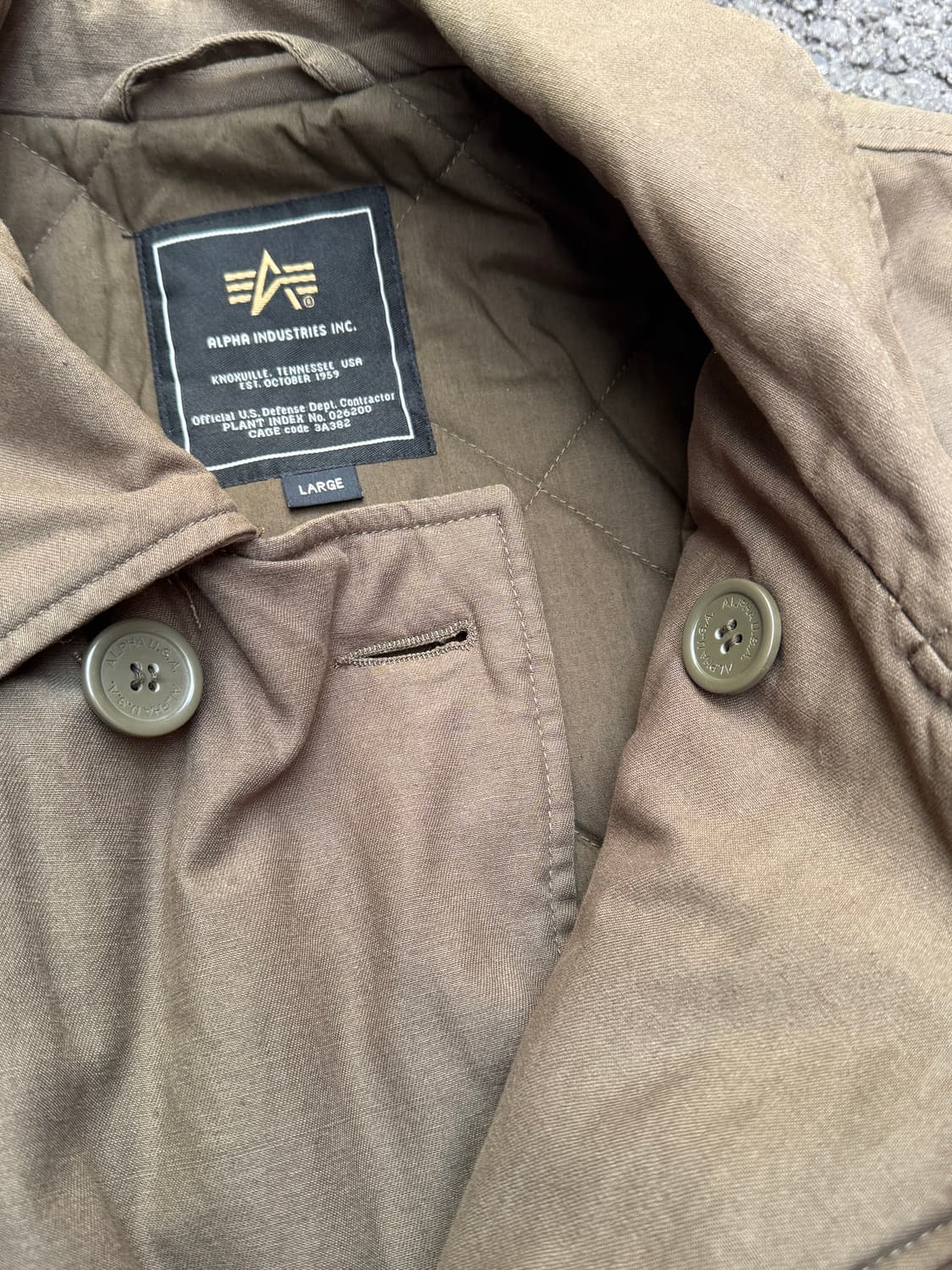 알파인더스트리 이스턴 컬러블럭 피코트 자켓  상품이미지5