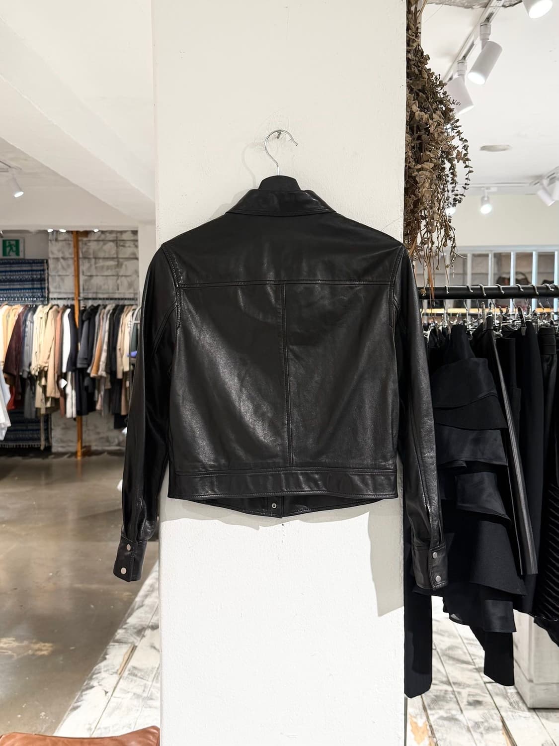 마쥬 블랙 램스킨 레더 셔츠 자켓 상품이미지6