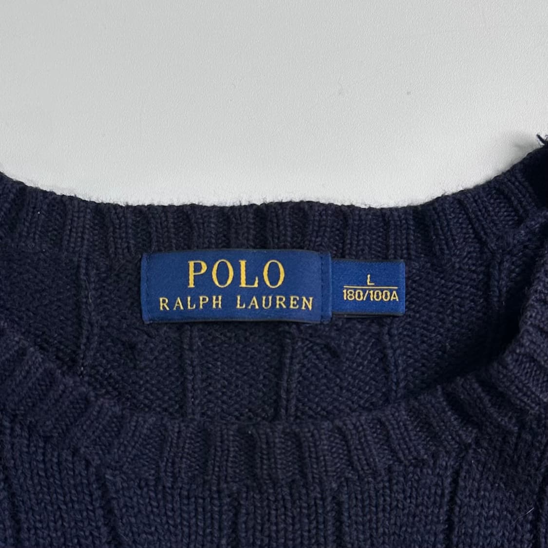 폴로 랄프로렌 네이비 케이블 니트 상품이미지5