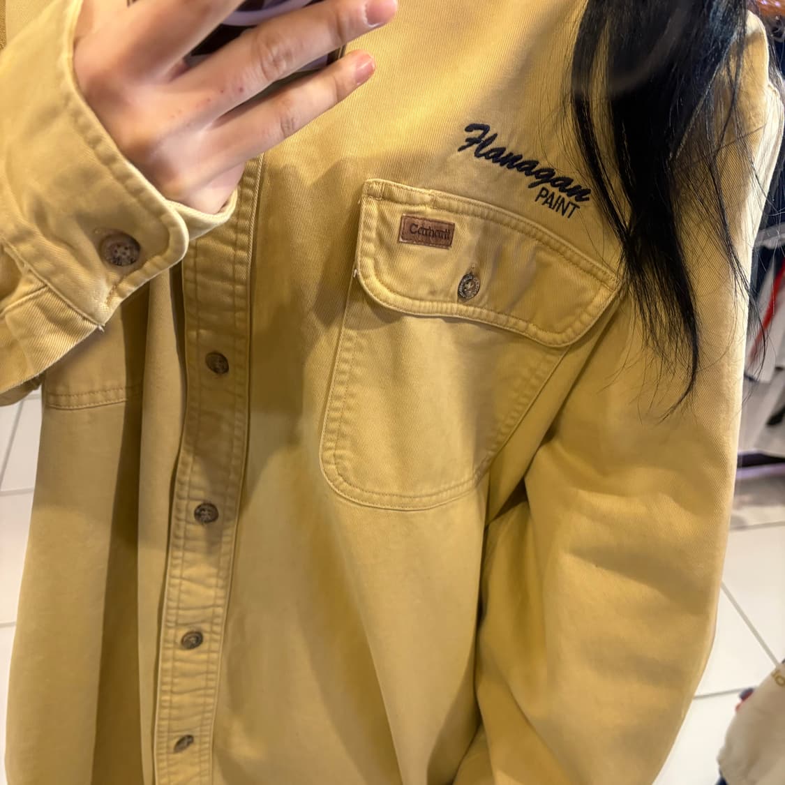 칼하트 워크 셔츠 베이지 XL 상품이미지2