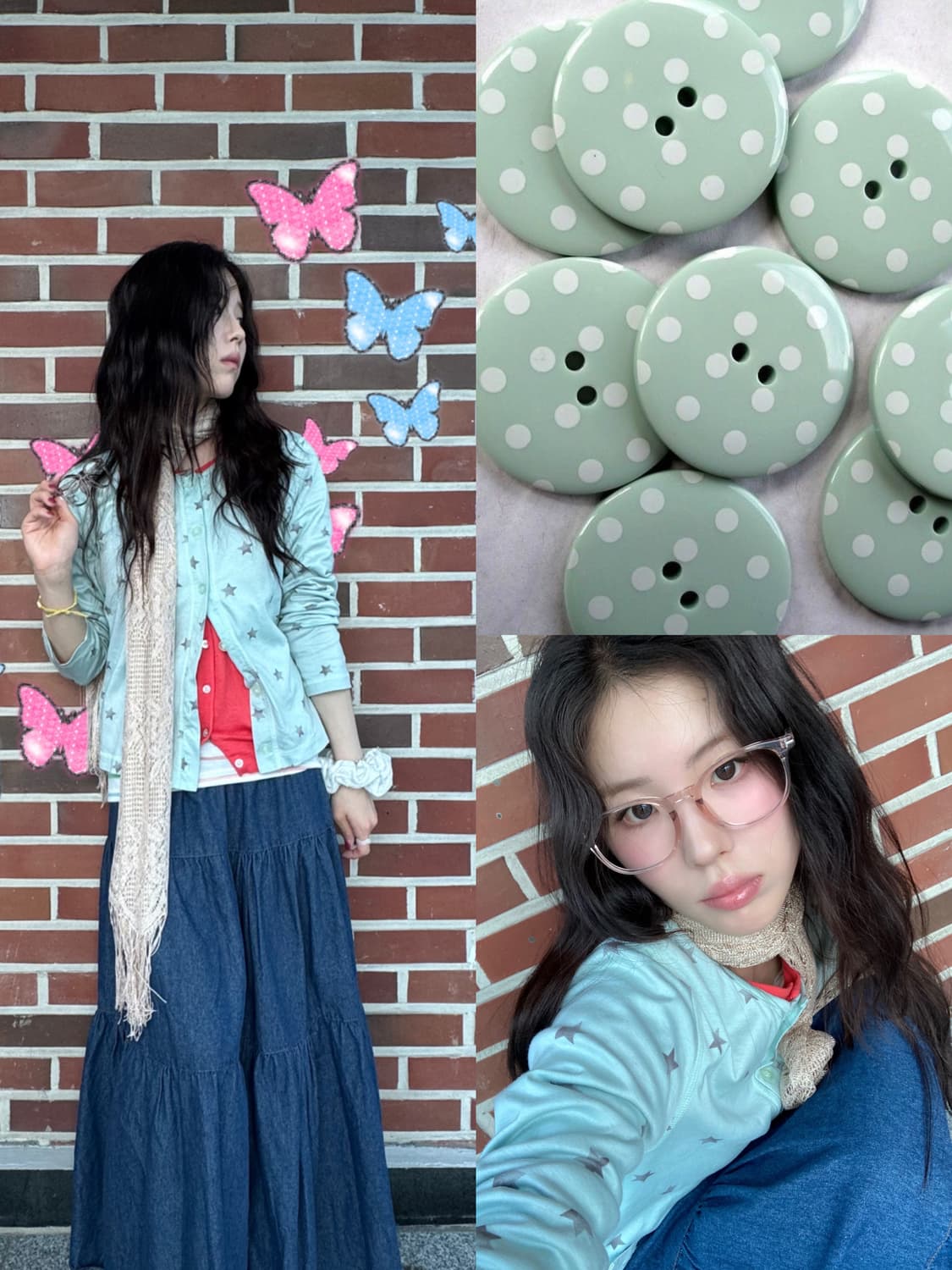괴짜 민트코어 빈티지 코디세트 5pcs 상품이미지1