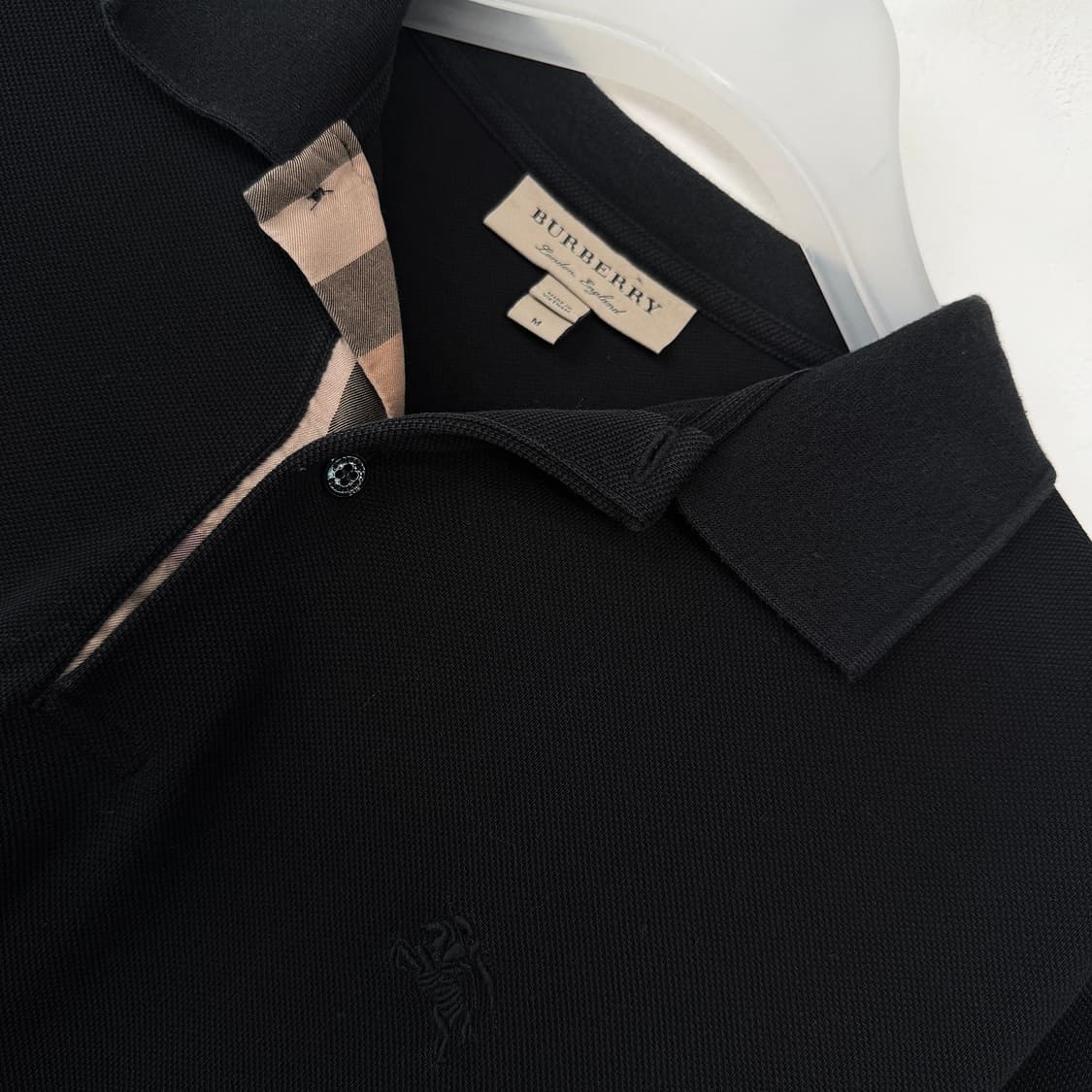 버버리 체크 플래킷 자수 폴로 셔츠 상품이미지2