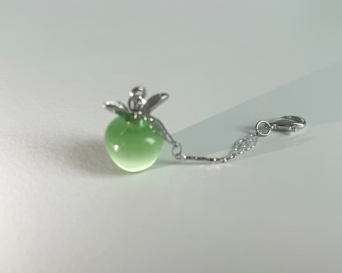 Green Apple Keyring 청사과 원석 미니 키링 백챰 상품이미지5