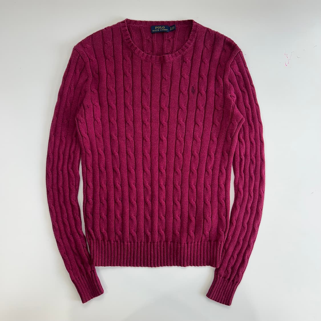 Polo 폴로 버건디 포니 케이블니트  상품이미지3
