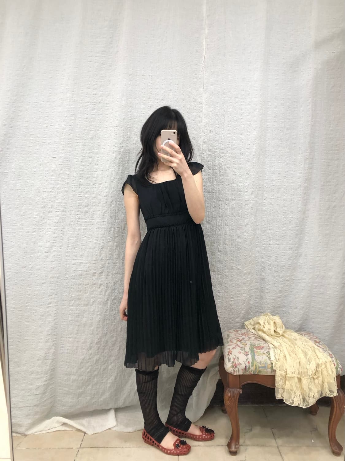 black pleats ops 상품이미지1