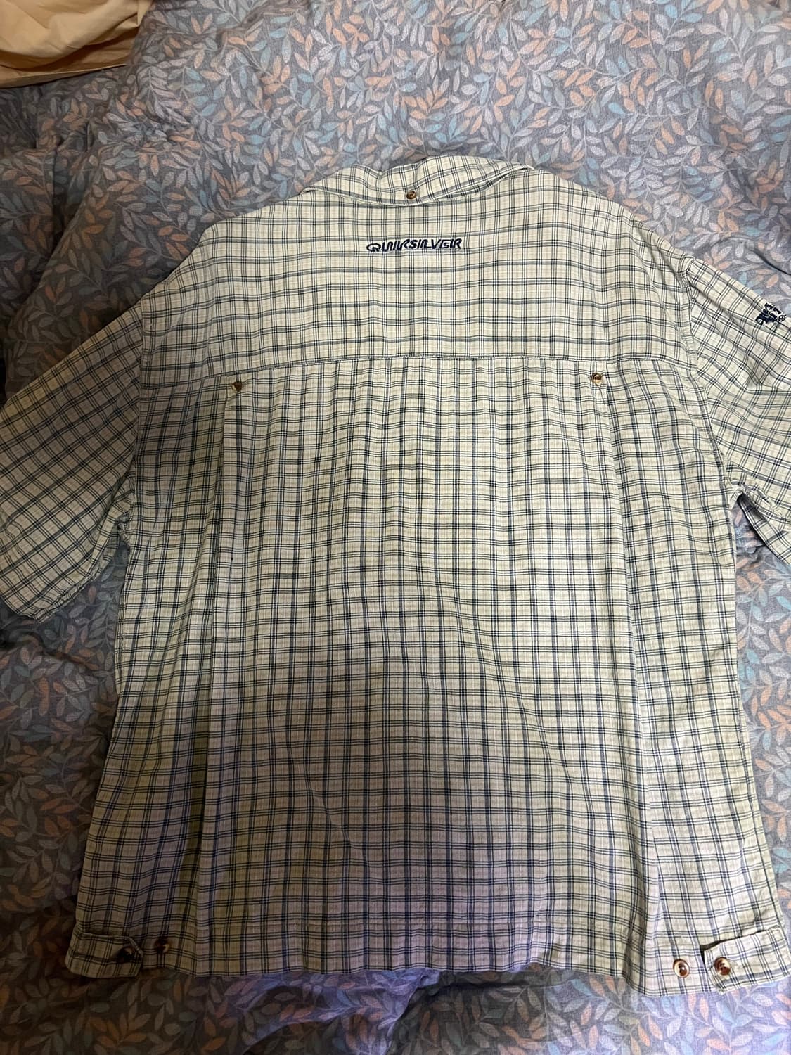 빈티지 90s 퀵실버 크롭 체크 반팔셔츠 상품이미지2