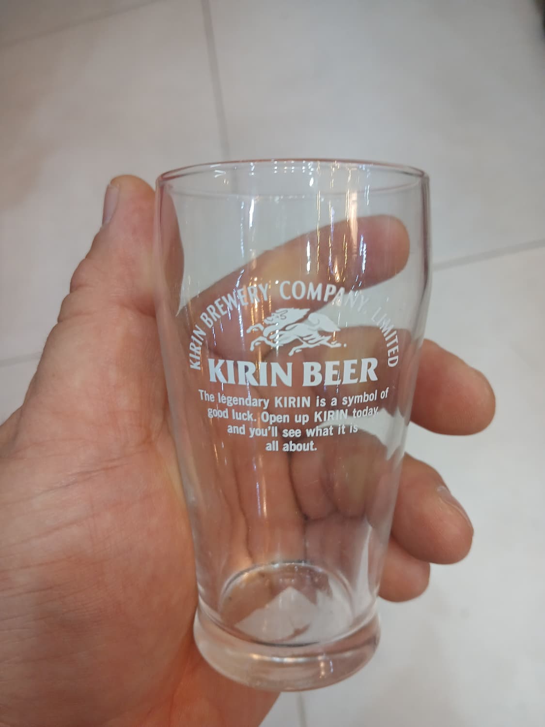 빈티지 기린비어 KIRIN BEER 한입 맥주잔 상품이미지1