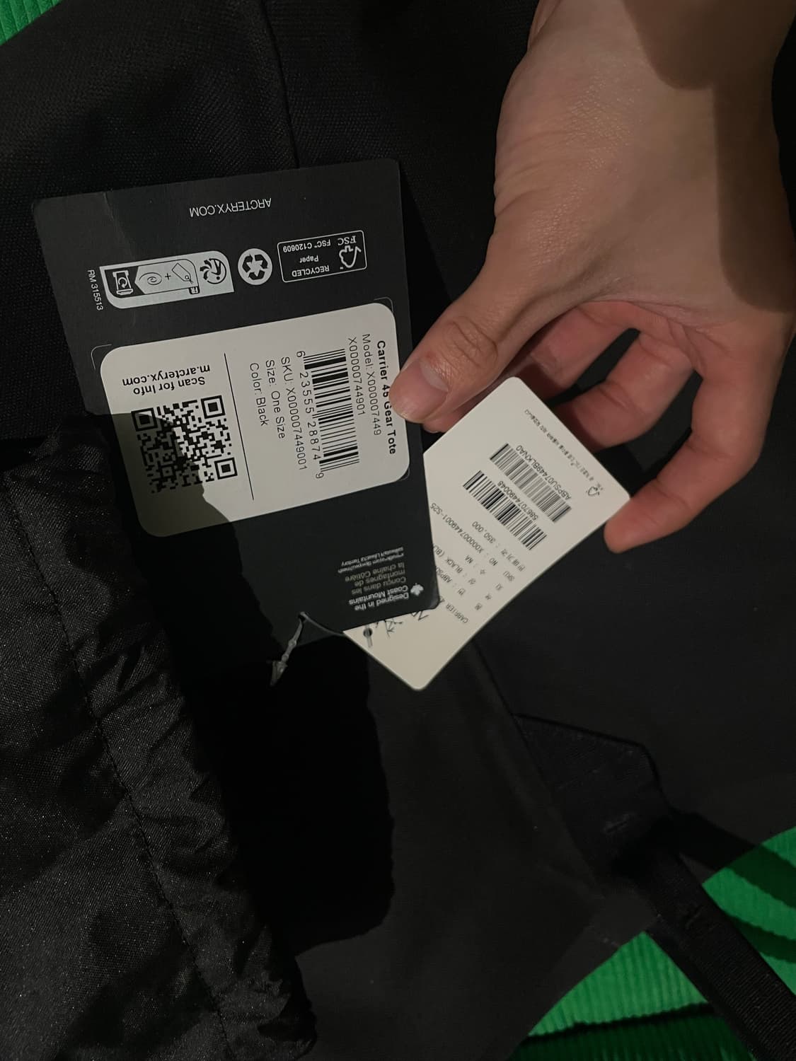 아크테릭스 캐리어 45 기어 토트백 블랙 상품이미지4