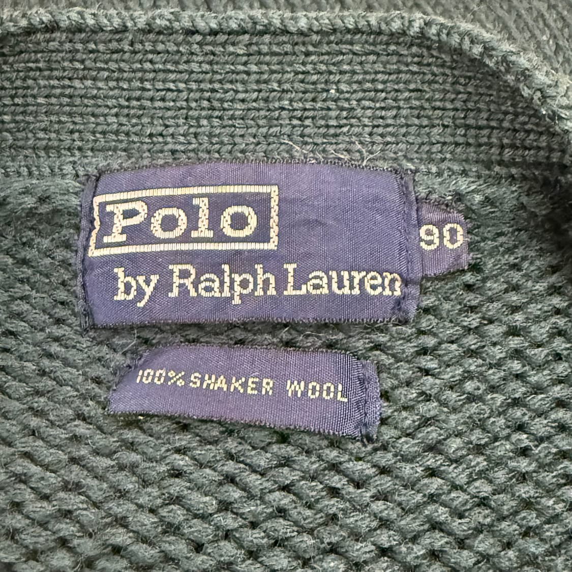 폴로 랄프로렌 딥그린 브이넥 니트 가디건 90 상품이미지5