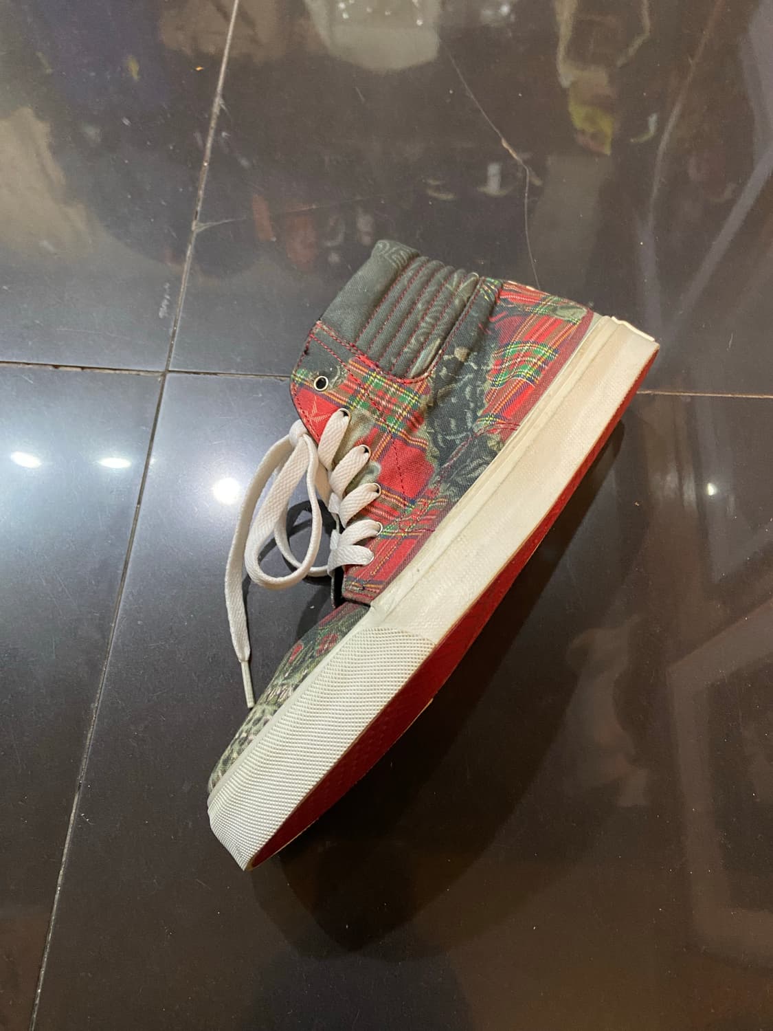 00~10s Roen 로엔 메탈 스터드 체크 패턴 하이탑 상품이미지4