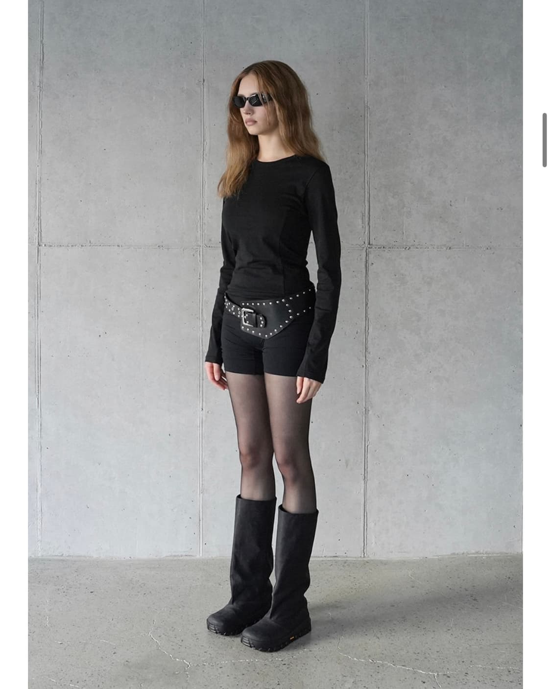 쓰리투에이티 VIBRAM GRUNGE LEATHER BOOTS BLACK 상품이미지2