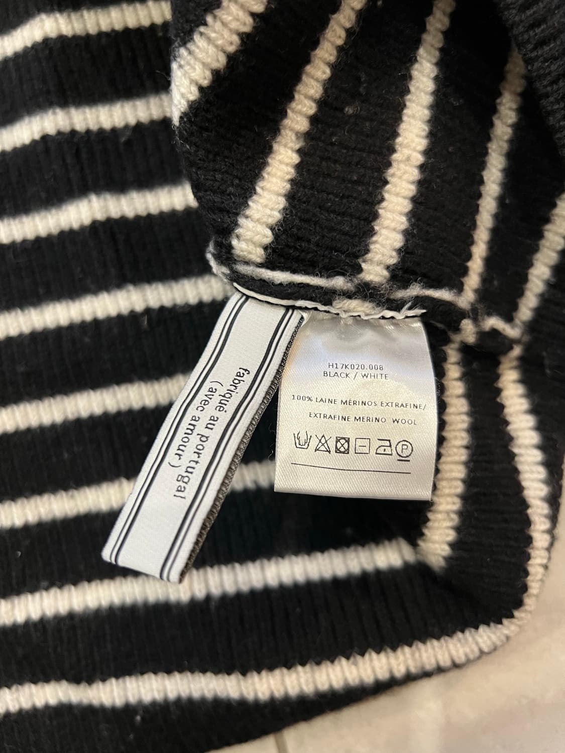 아미 헤비 메리노울 오버핏 스트라이프 니트 L 상품이미지4