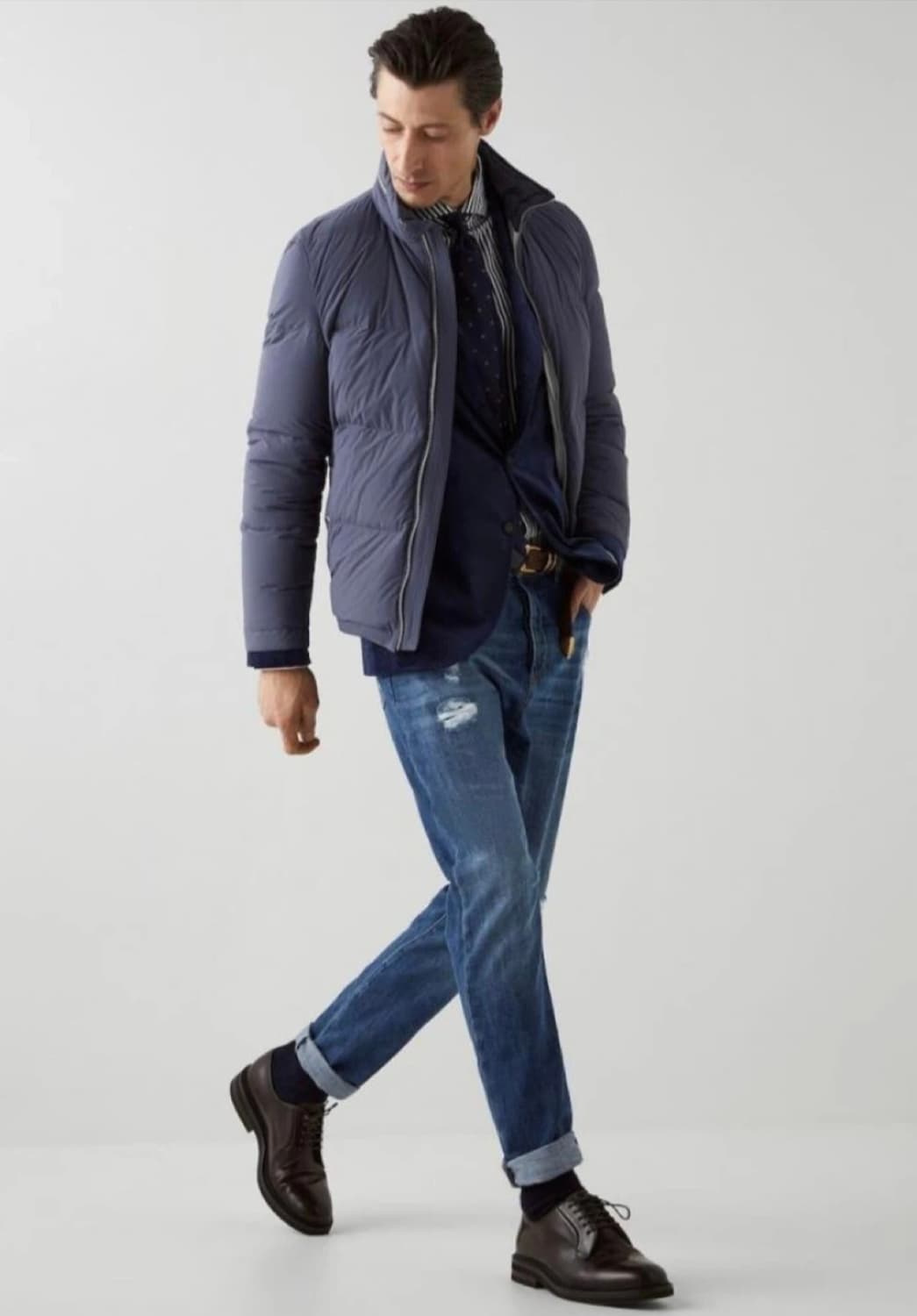 [새상품] 브루넬로 쿠치넬리 타페타 구스다운 패딩 자켓 XL 상품이미지3