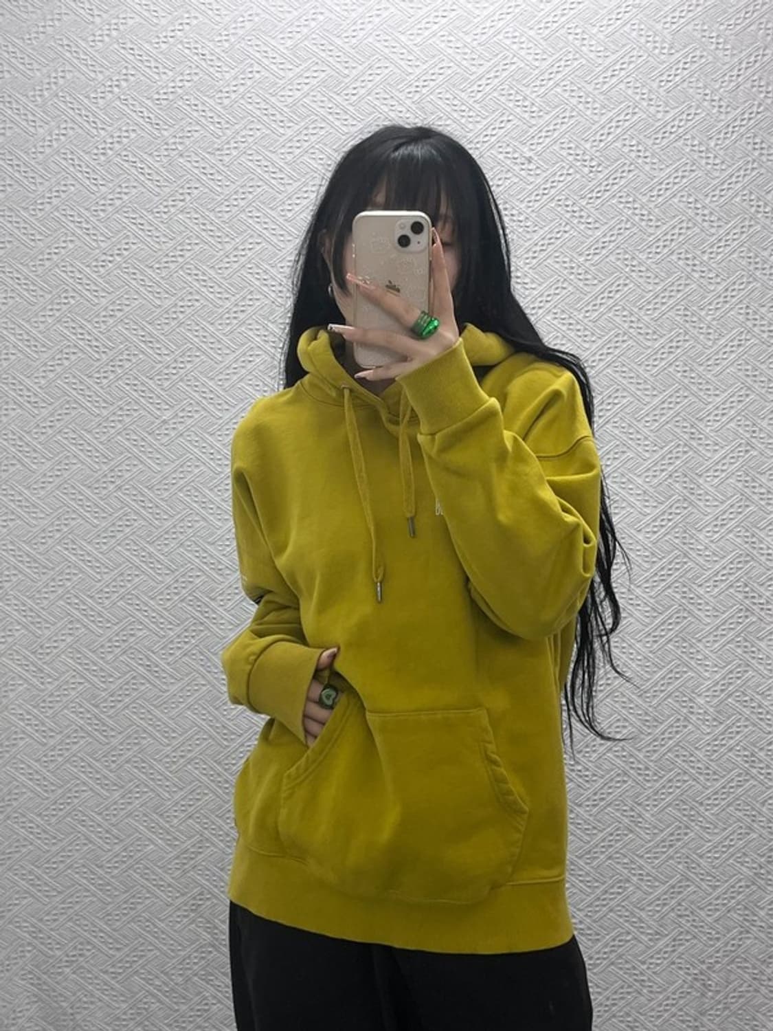 앤더슨벨 레트로 캐주얼 머스타드 약기모 후드티 M C08228 상품이미지2