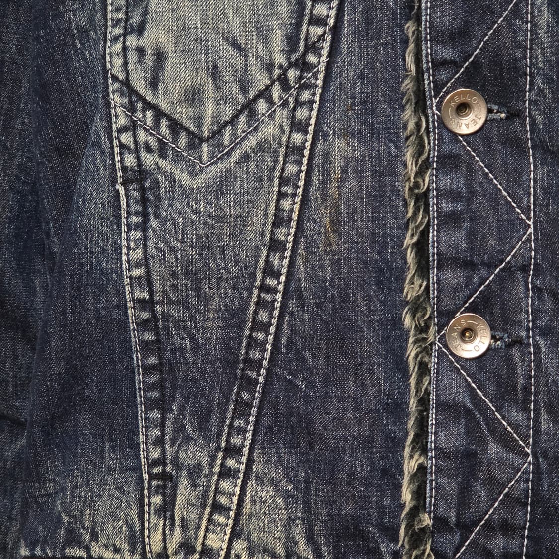 빈티지 진청 워싱 쉐르파 데님 자켓 상품이미지4