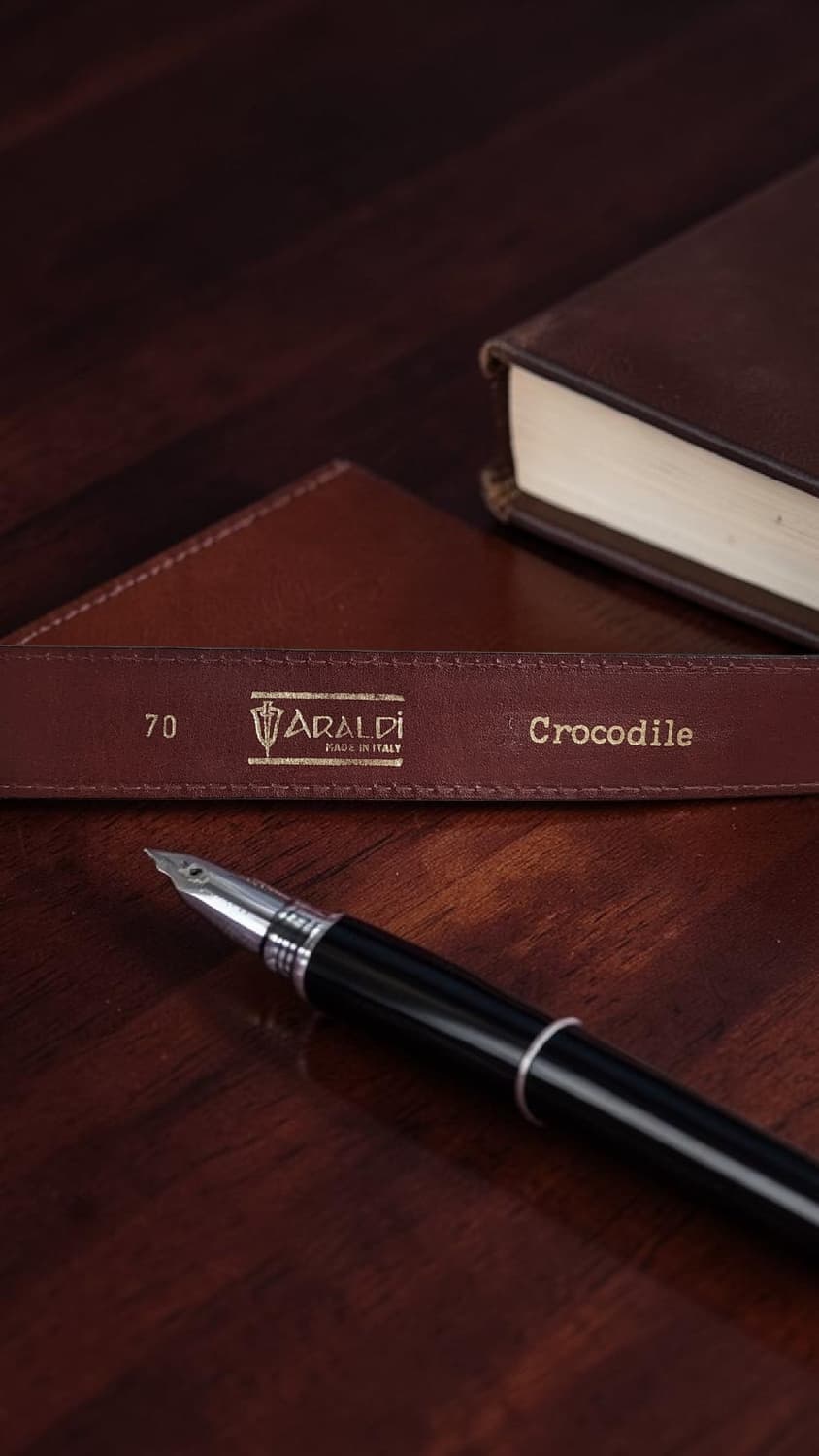 ITALY ARALDI CROCODILE 벨트 상품이미지4