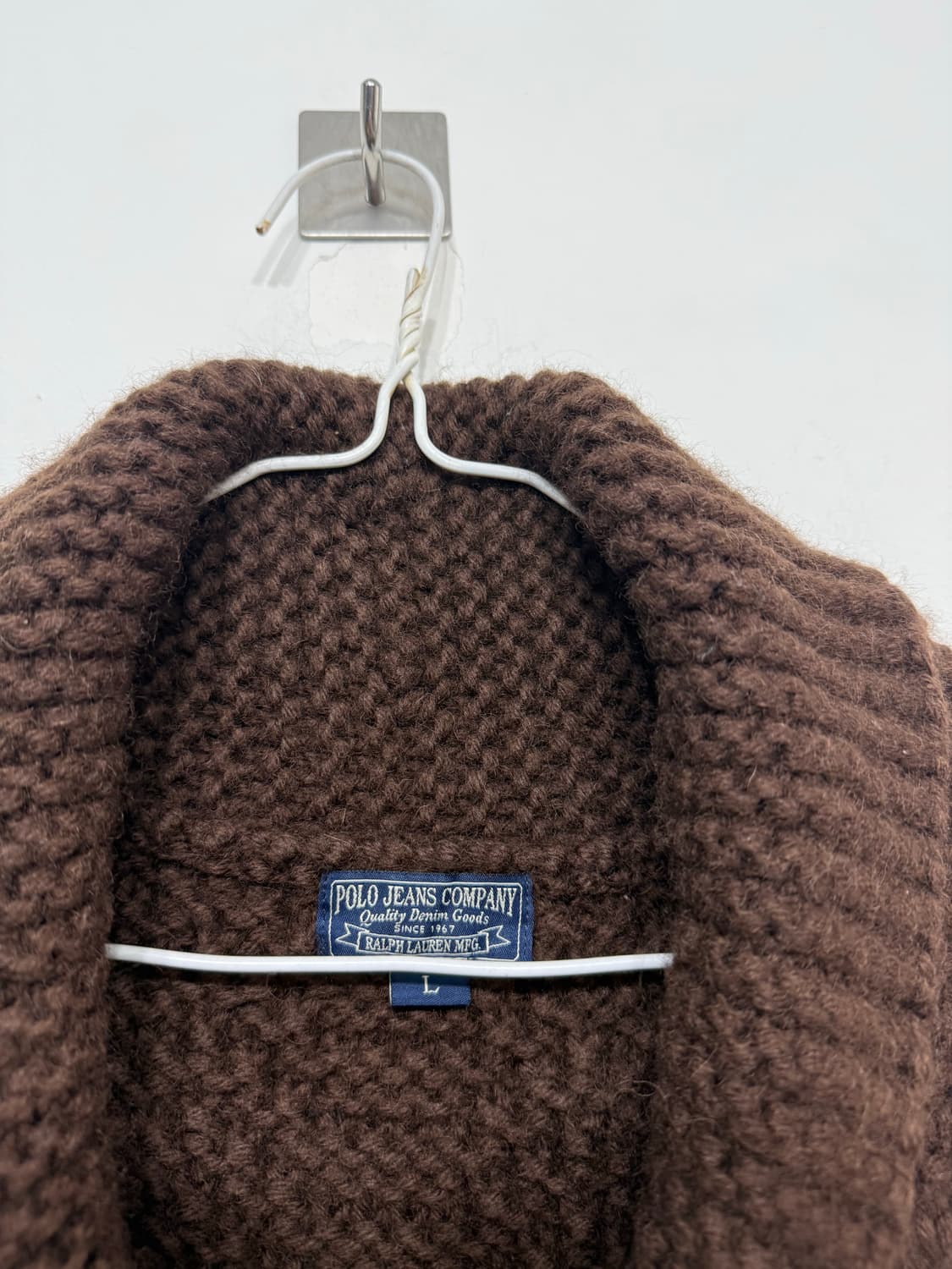 폴로 진스 컴퍼니 브라운 니트 조끼 베스트 L 상품이미지2