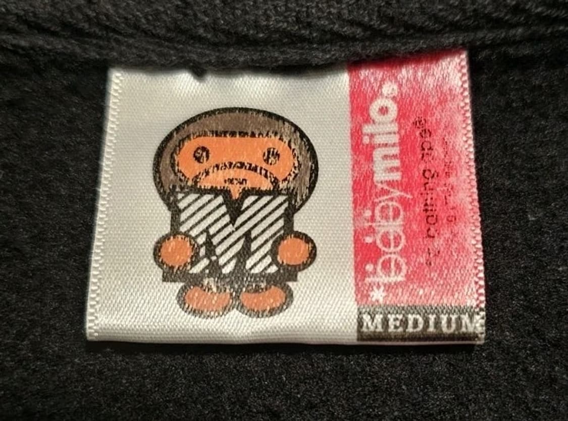 베이프 베이비 마일로 풀 집 후드집업 블랙 M 상품이미지7
