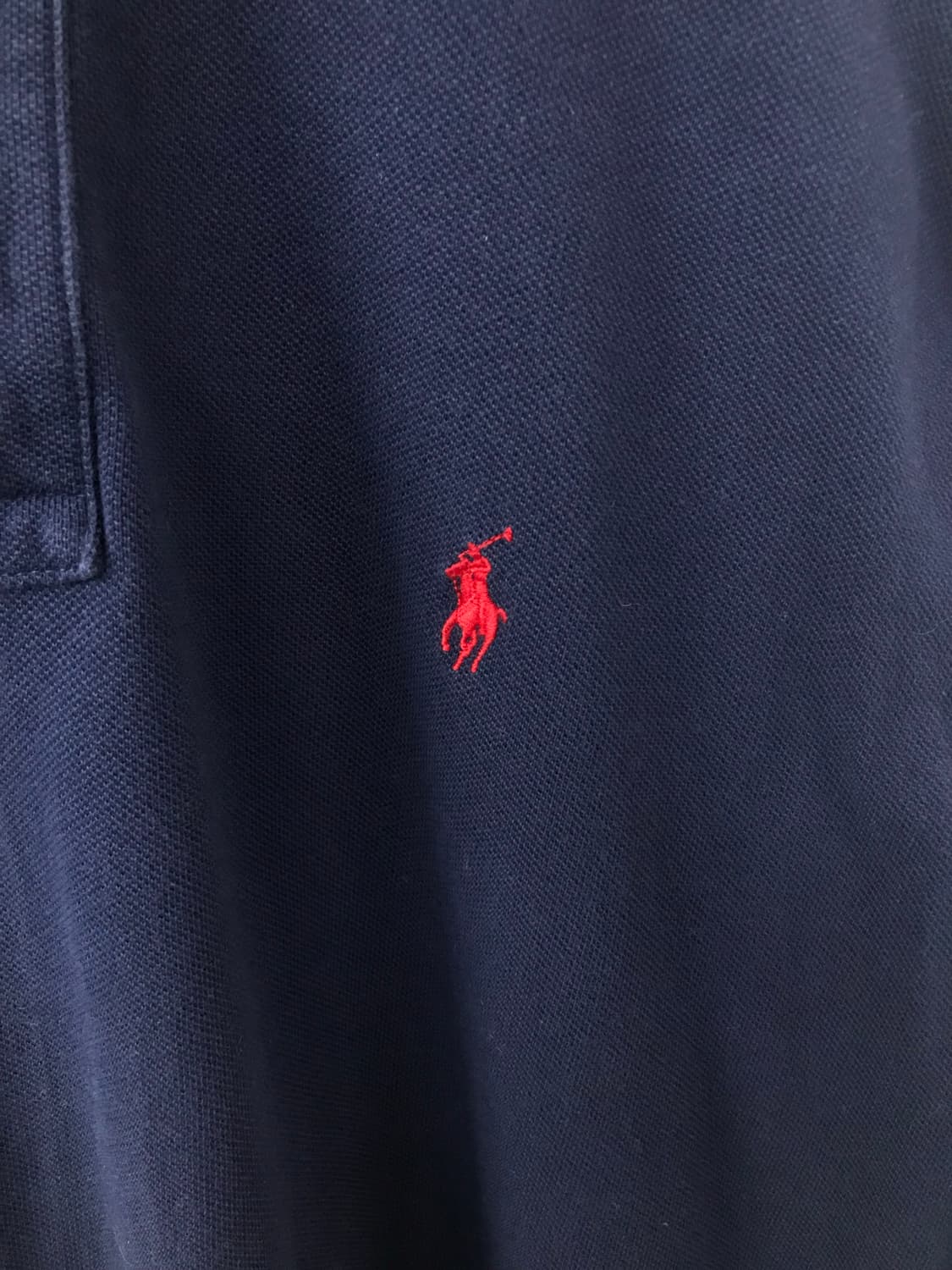 폴로 랄프로렌 자수로고 네이비 긴팔 카라티 상품이미지3
