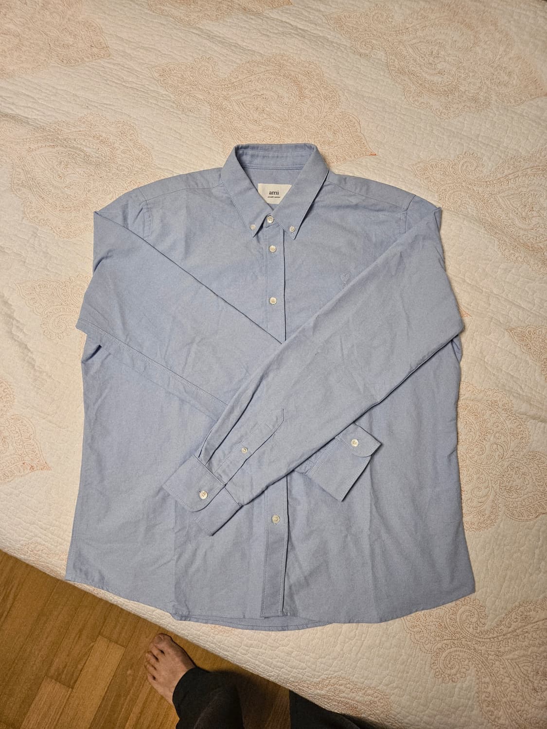 아미 톤온톤 캐시미어 블루 셔츠 XL 판매합니다! 상품이미지1