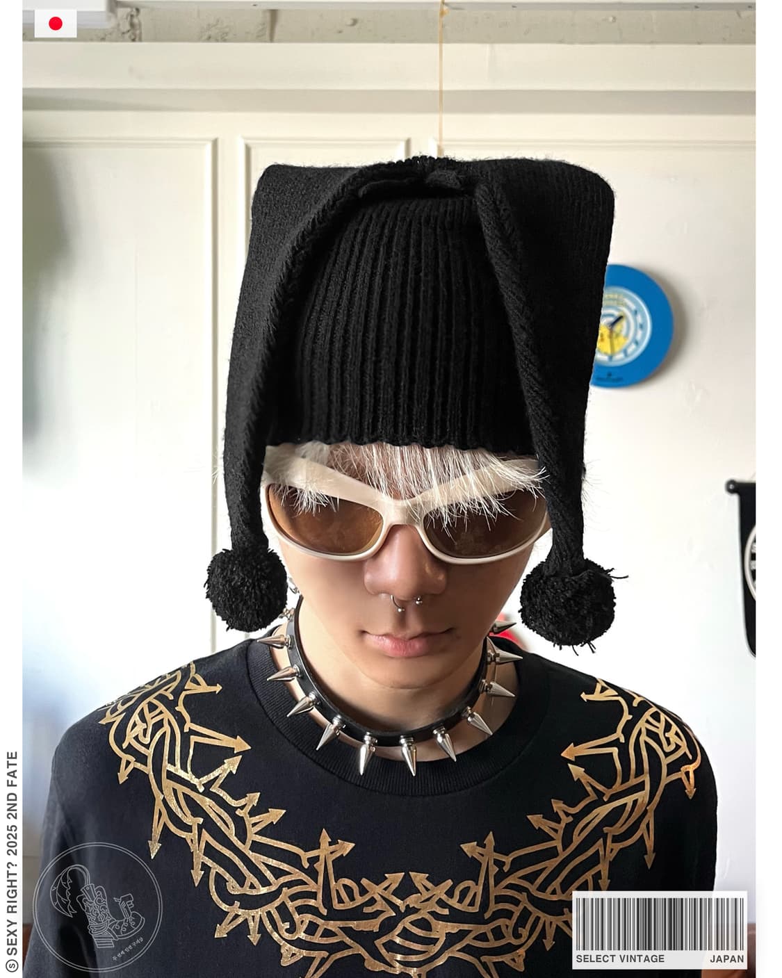 Japanese Vintage Clown Beanie Hat 상품이미지1