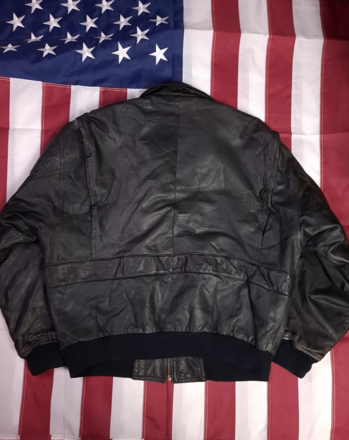 80's 국내산 일본 수출용 리얼레더 항공 자켓 상품이미지9