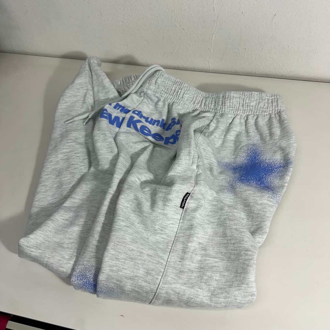 L 스컬프터 멜란지그레이 루즈핏 스프레이 스웻 조거팬츠 상품이미지1