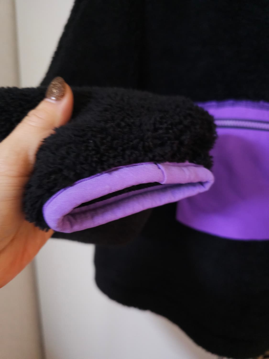 나이키 블랙 퍼 플리스 아노락 상품이미지5