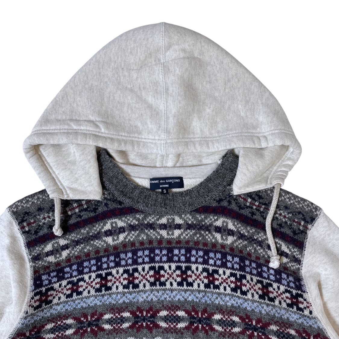 꼼데가르송 옴므 노르딕 패턴 후드티 상품이미지3