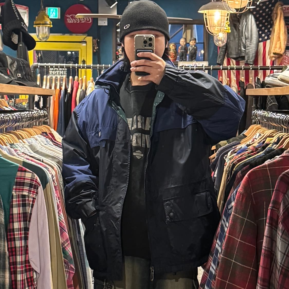 TOMMY HILFIGER 타미힐피거 바람막이 후드 롱 점퍼
 상품이미지3