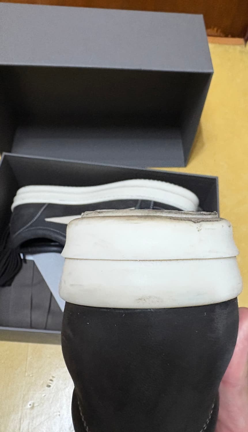 릭오웬스 룩소르 레더 릭반스 44 밑창보강 상품이미지5