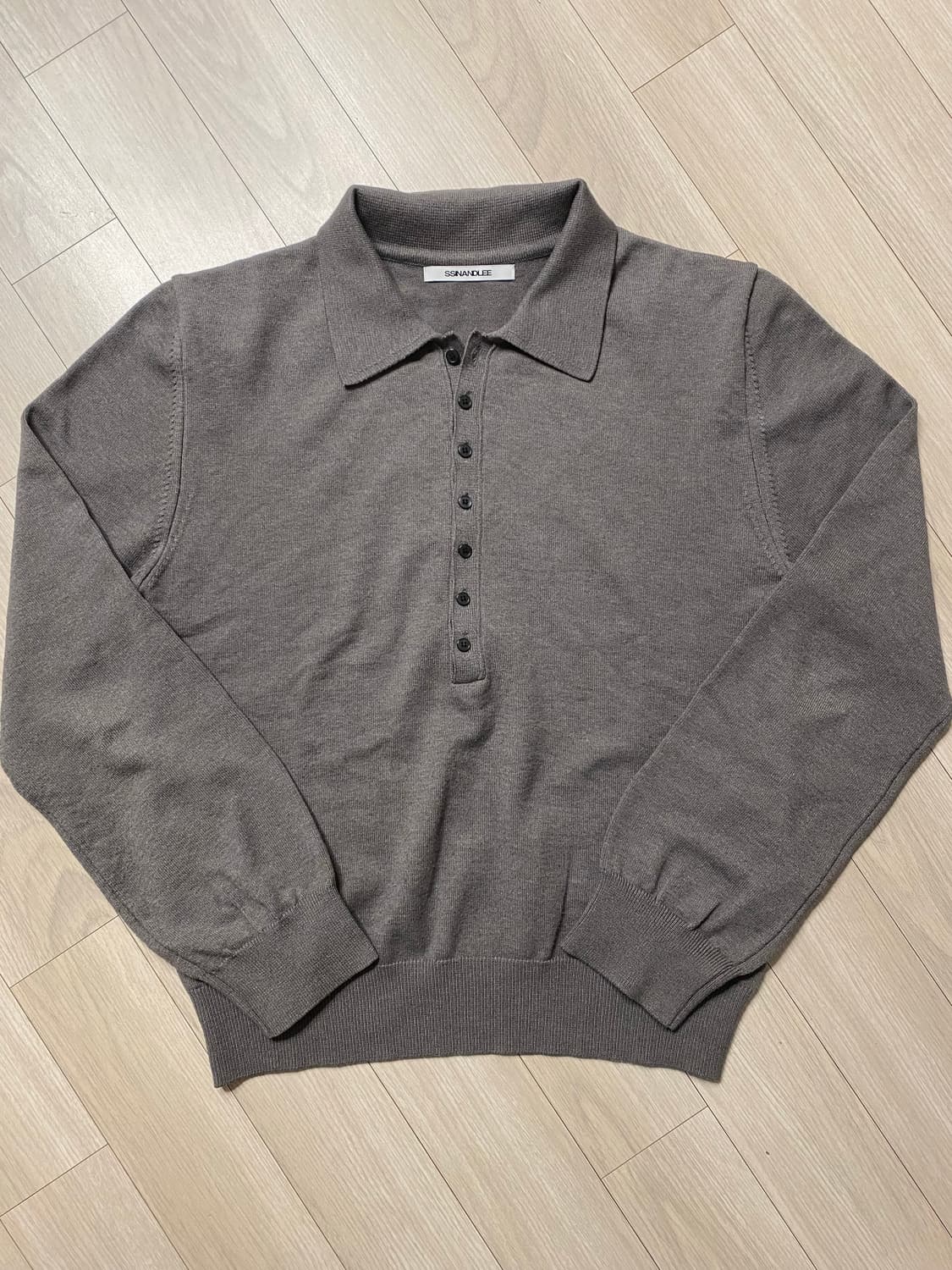 (m) 신앤리 루어 니트 폴로 셔츠 그레이 상품이미지5