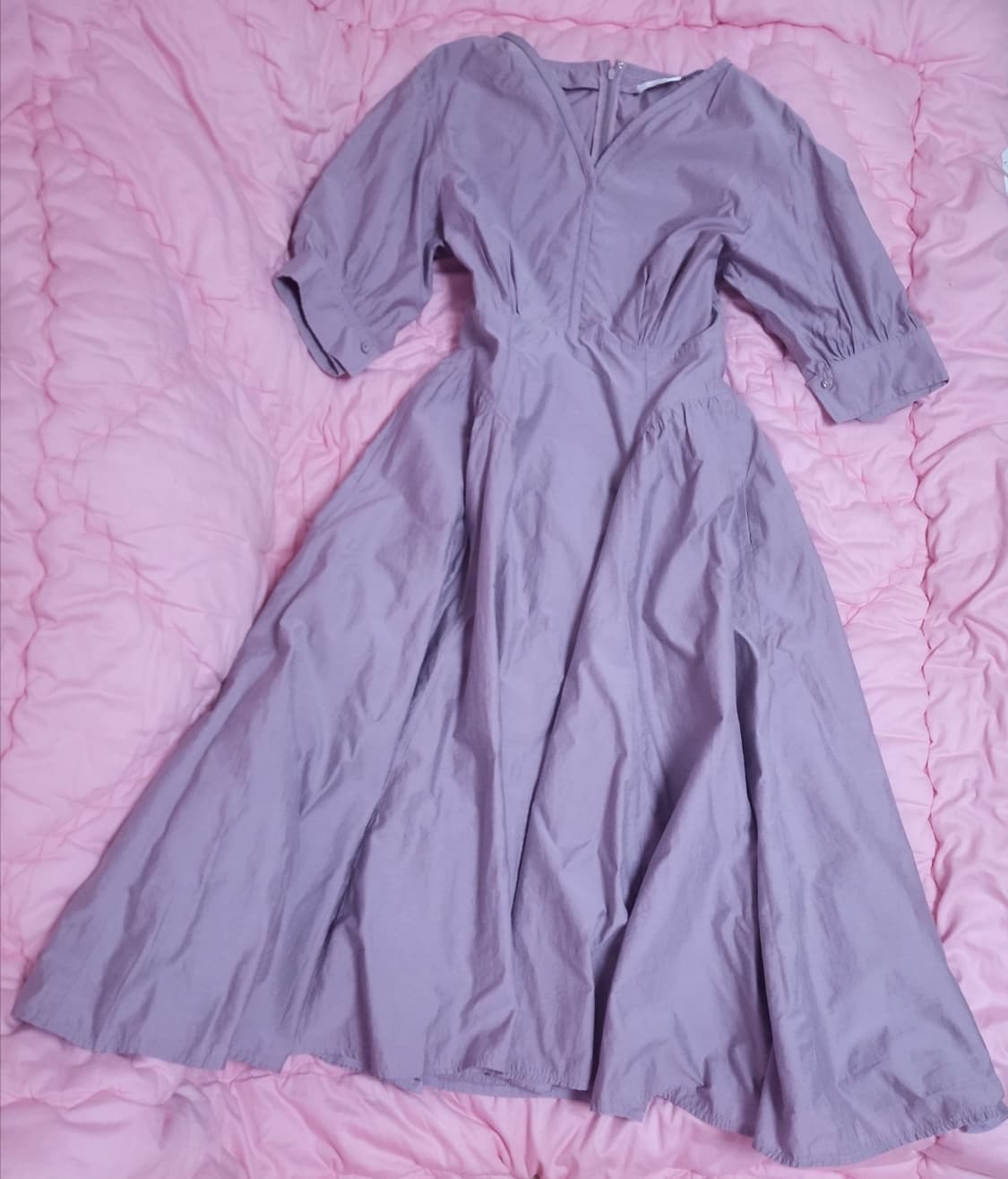 급처새상품!OBZEE오브제 한섬 바이올렛 우아한 공주롱원피스 레니본st 상품이미지1