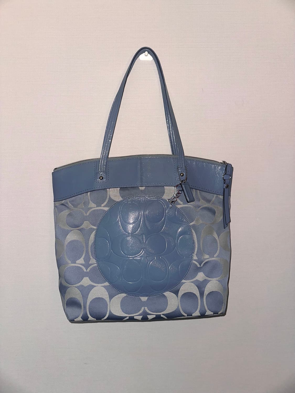 코치 빈티지 스카이블루 빅 숄더백 상품이미지5